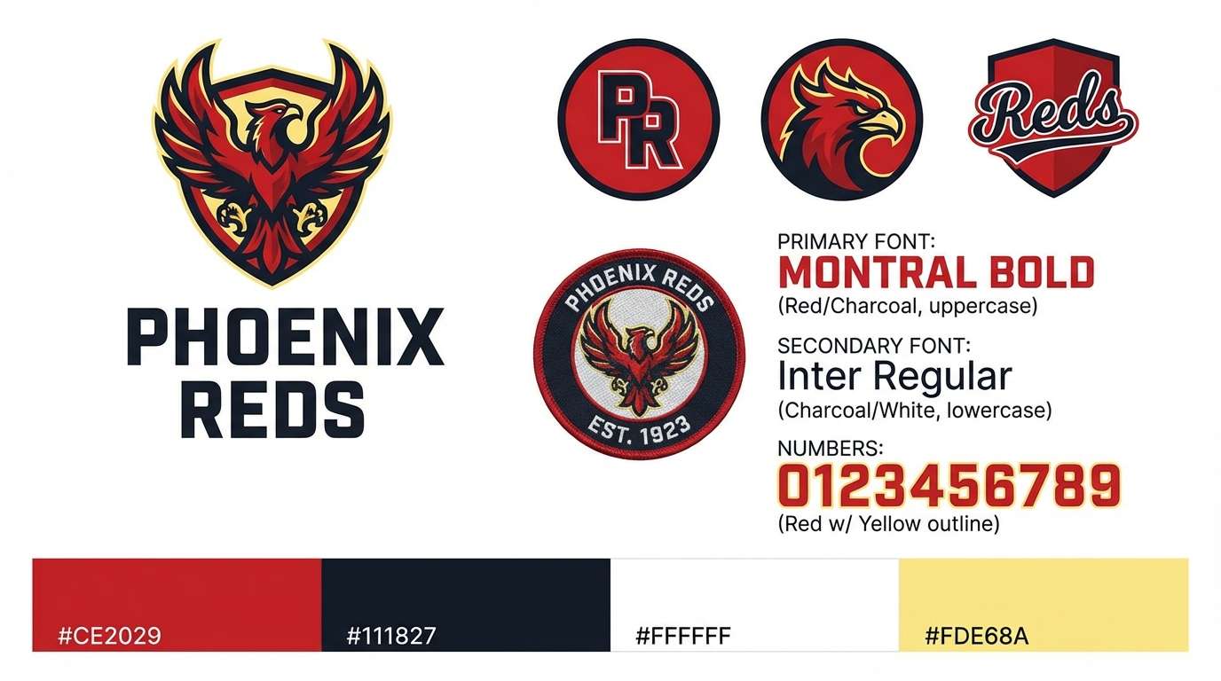 team brand board red