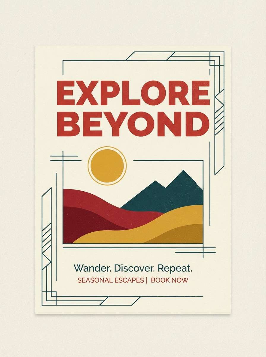 warm travel flyer layout