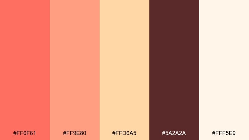 firelight pastel flame color palette with hex codes