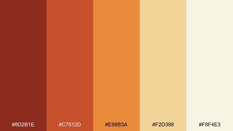 fireside brick warm color palette with hex codes