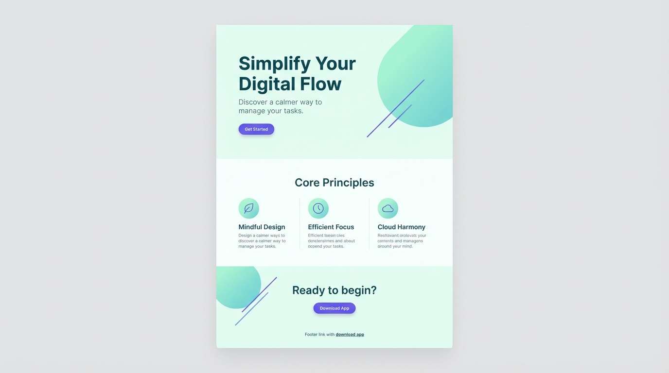 wellness landing page layout