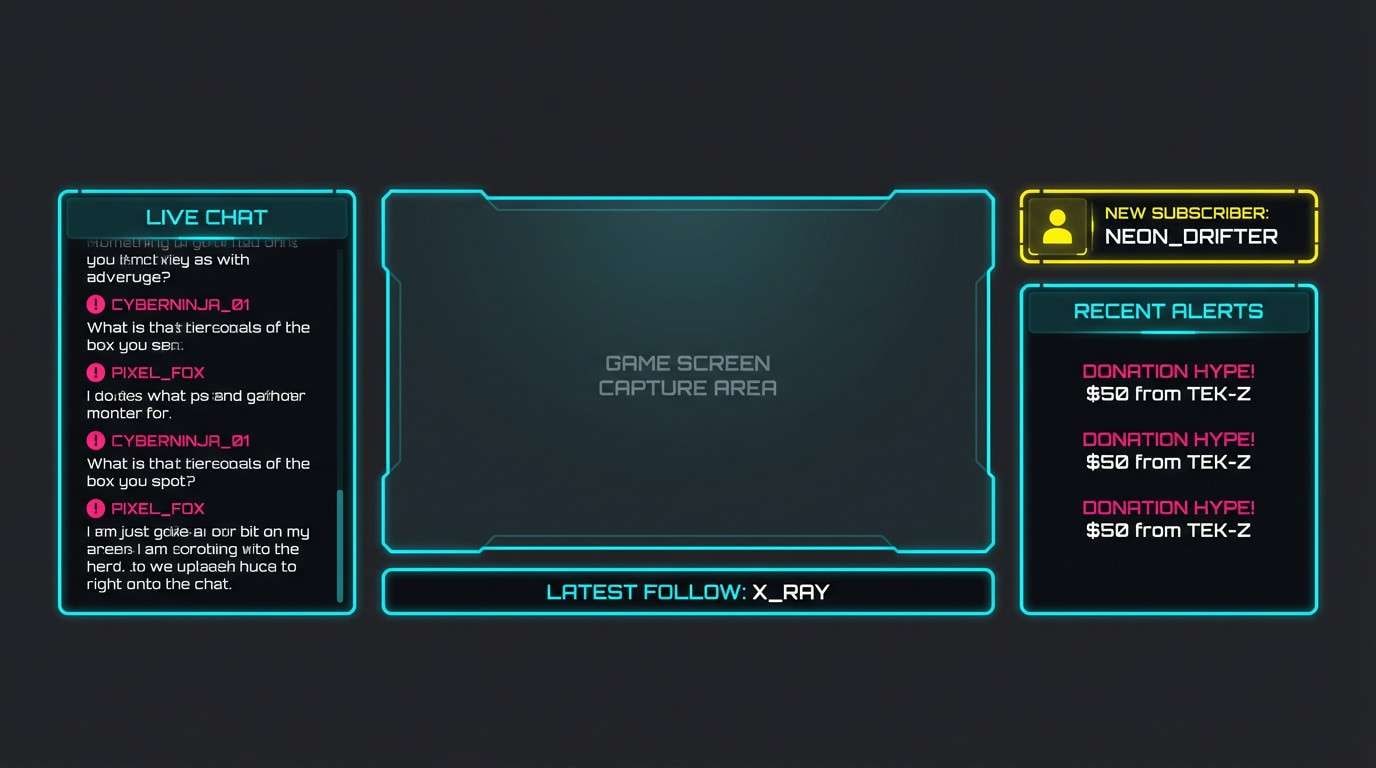 gaming stream overlay ui