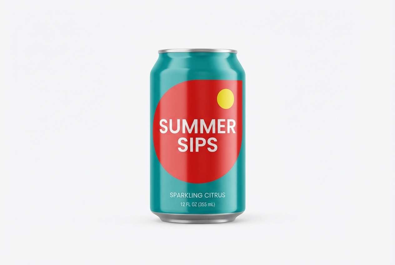 tropical can packaging shot