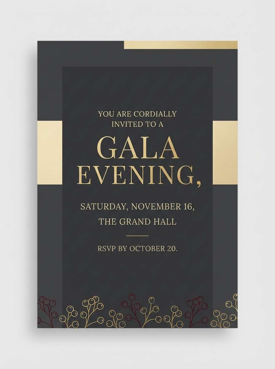 luxury event invitation card