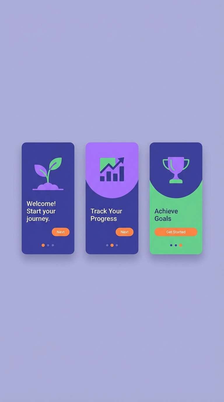 onboarding ui screens mockup