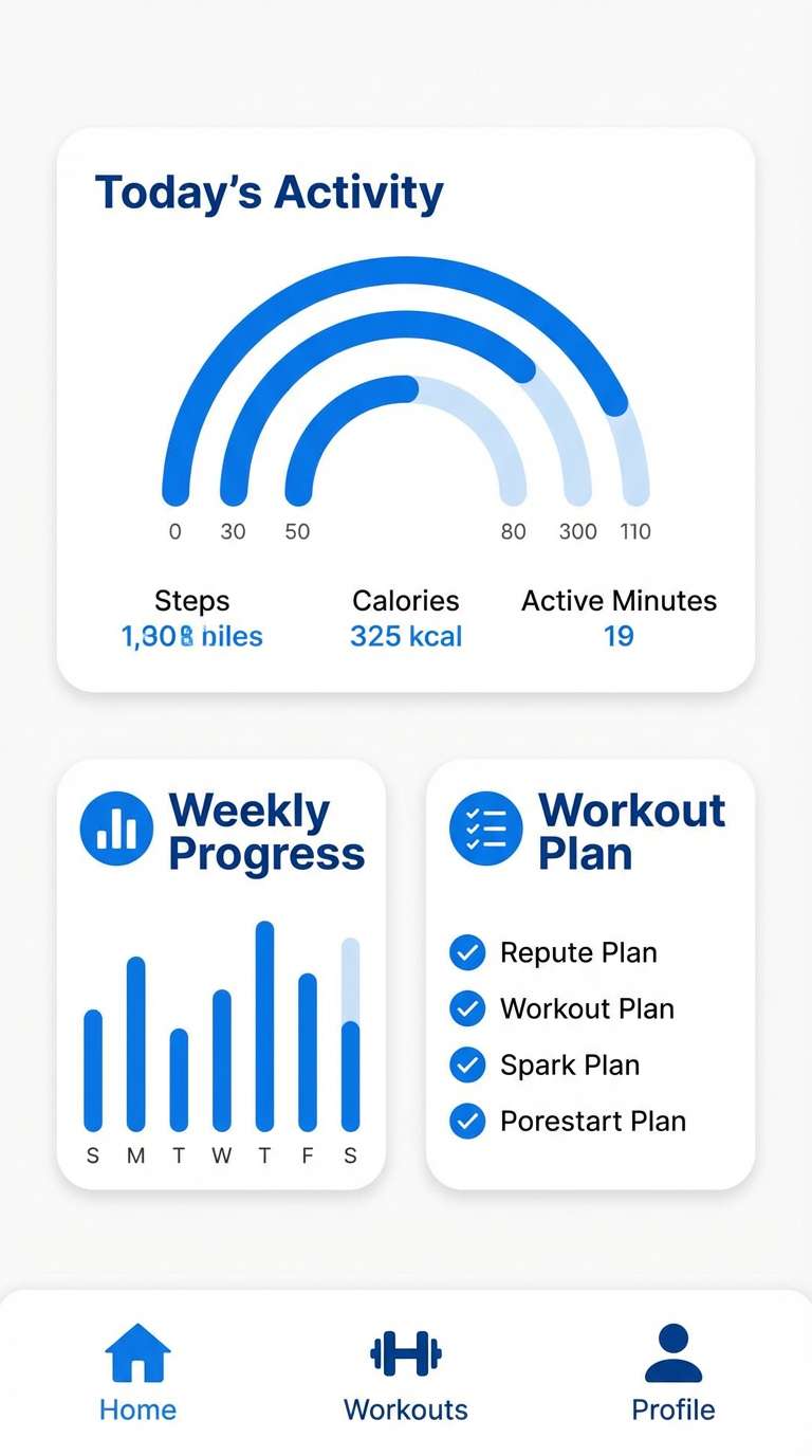 fitness app ui
