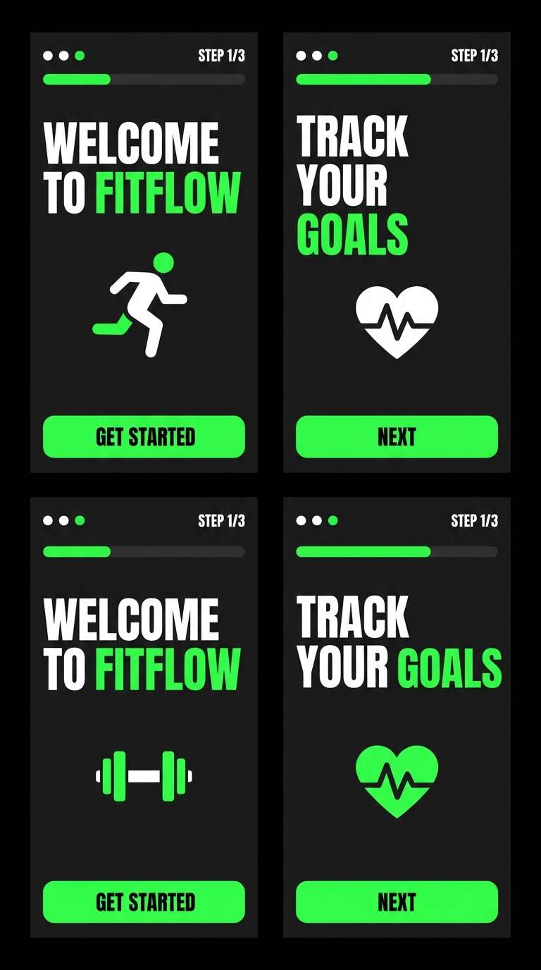fitness onboarding ui