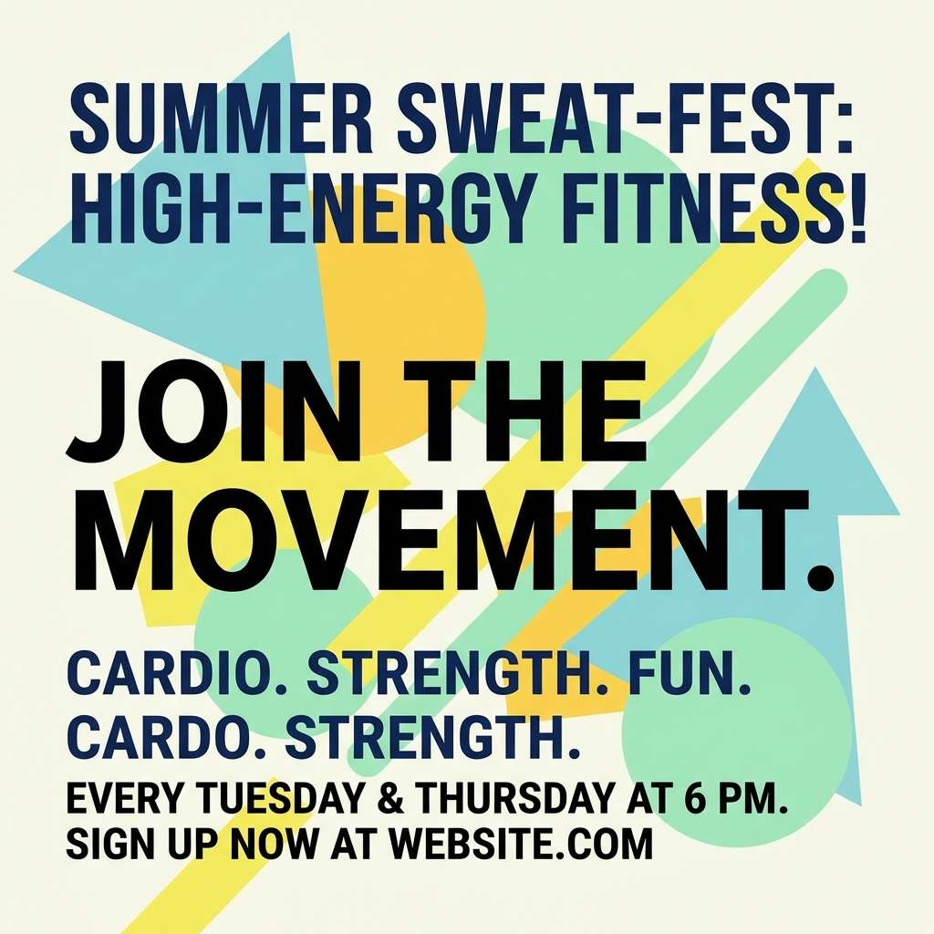 fitness promo social poster
