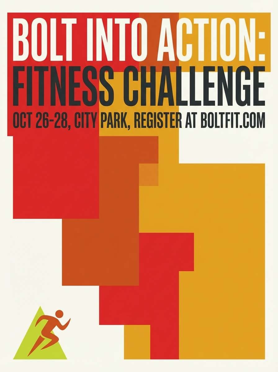 fitness race poster