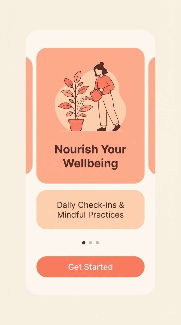 pastel onboarding screens