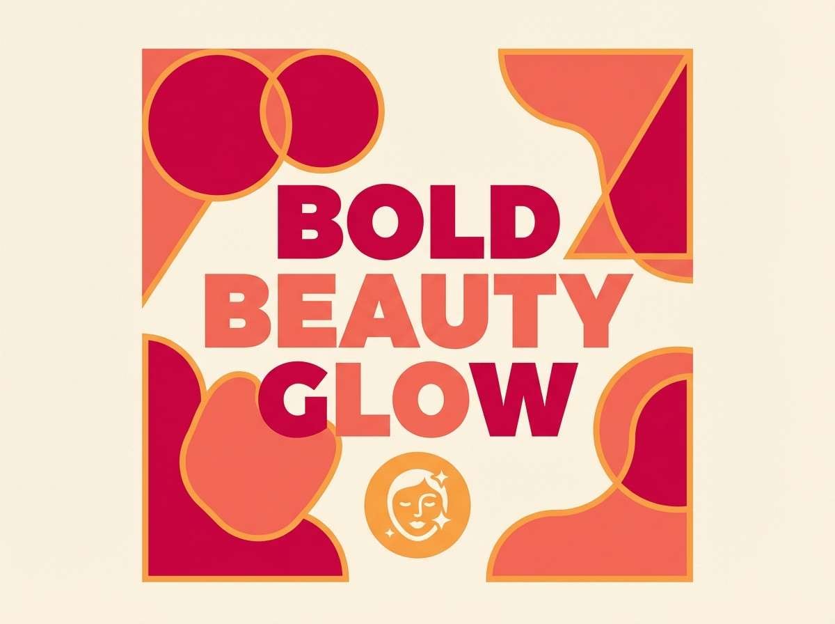 beauty ad in warm reds