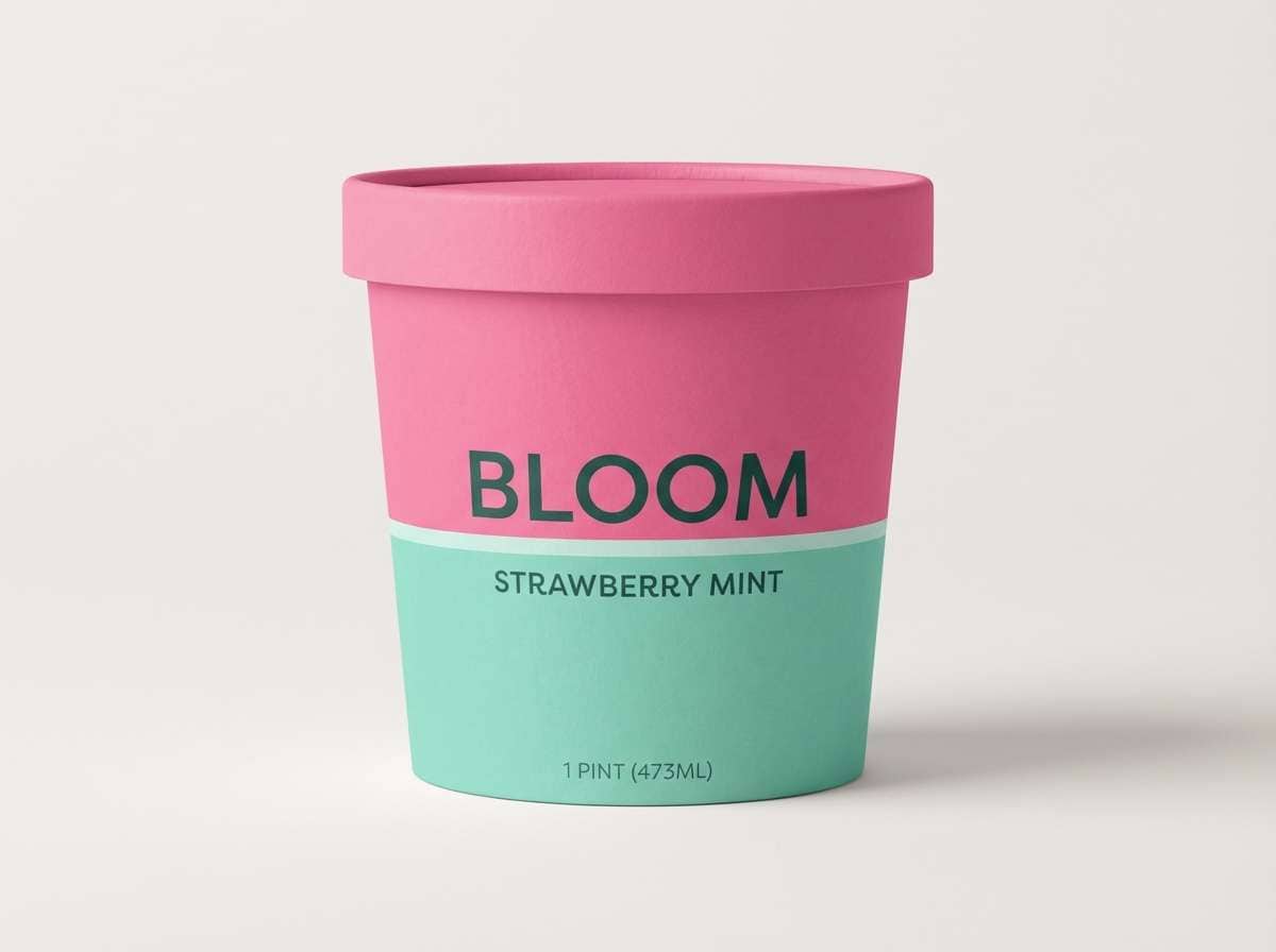 gelato packaging shot