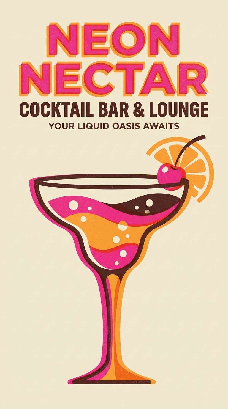 cocktail bar poster