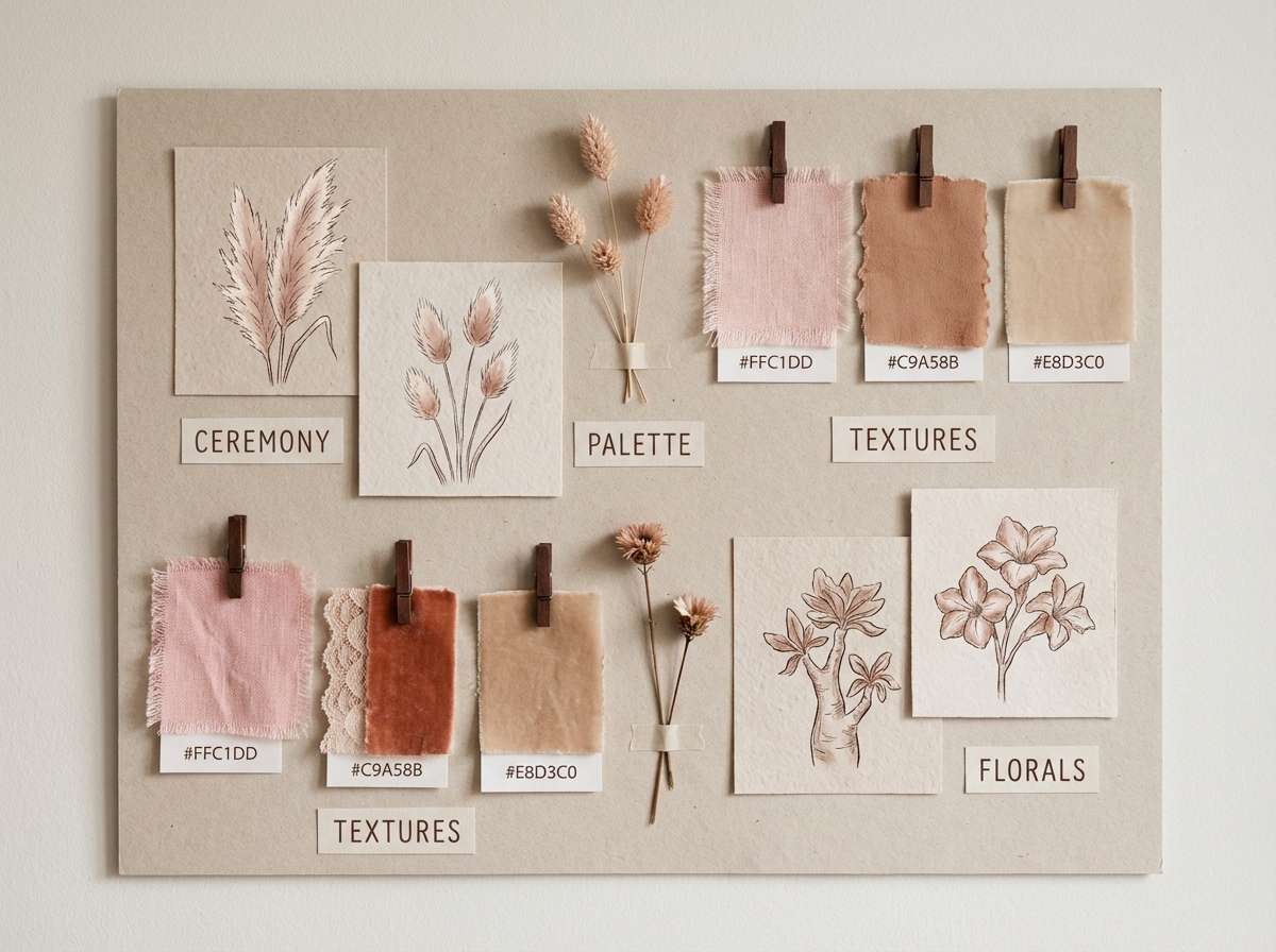 boho wedding moodboard