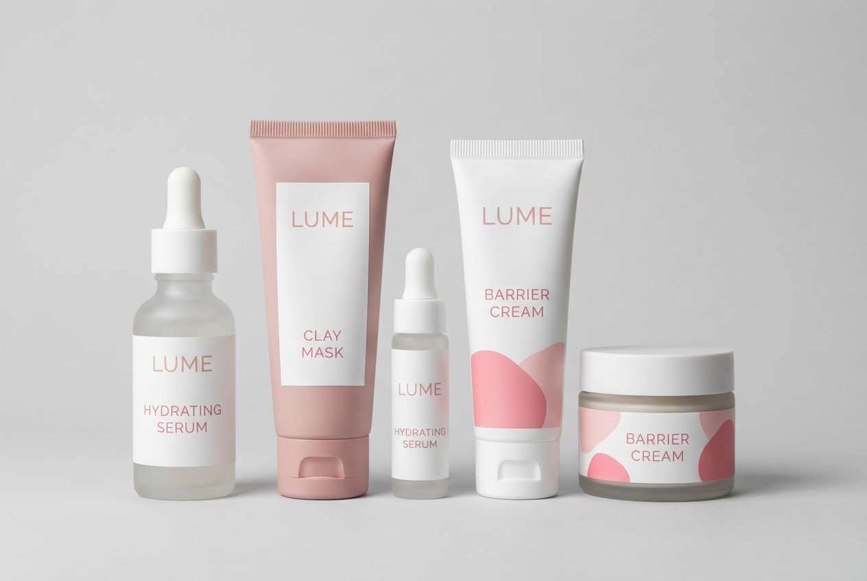flamingo skincare packaging