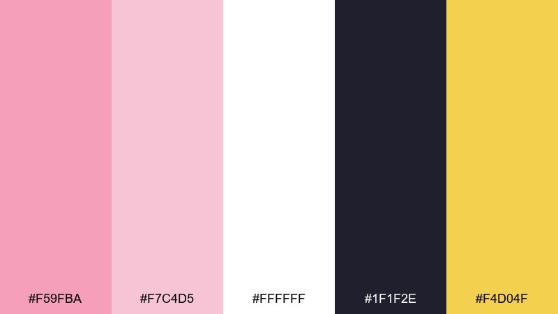 flamingo studio color palette with hex codes