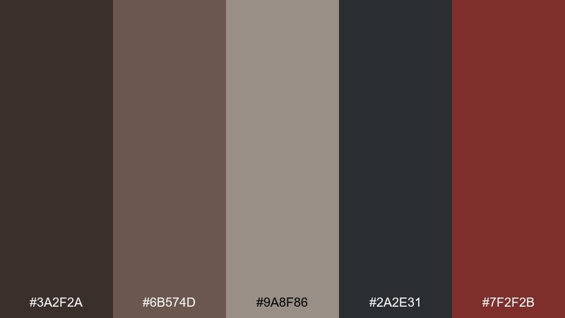 flannel & ash color palette with hex codes