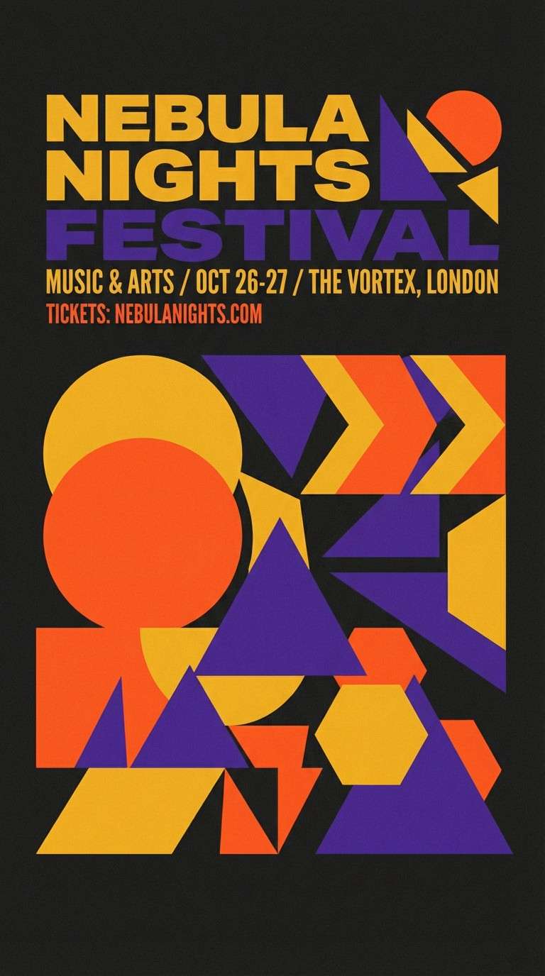 bold arcade event flyer