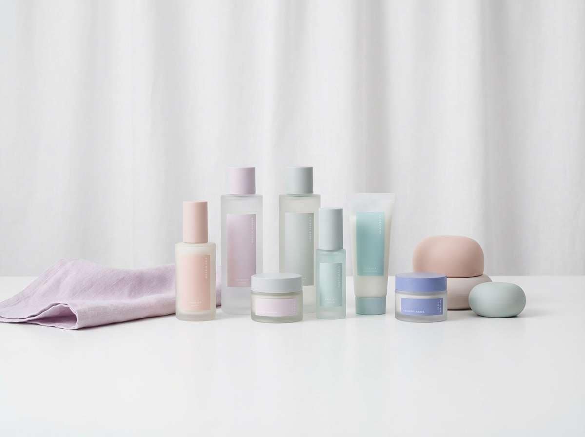 pastel skincare studio ad