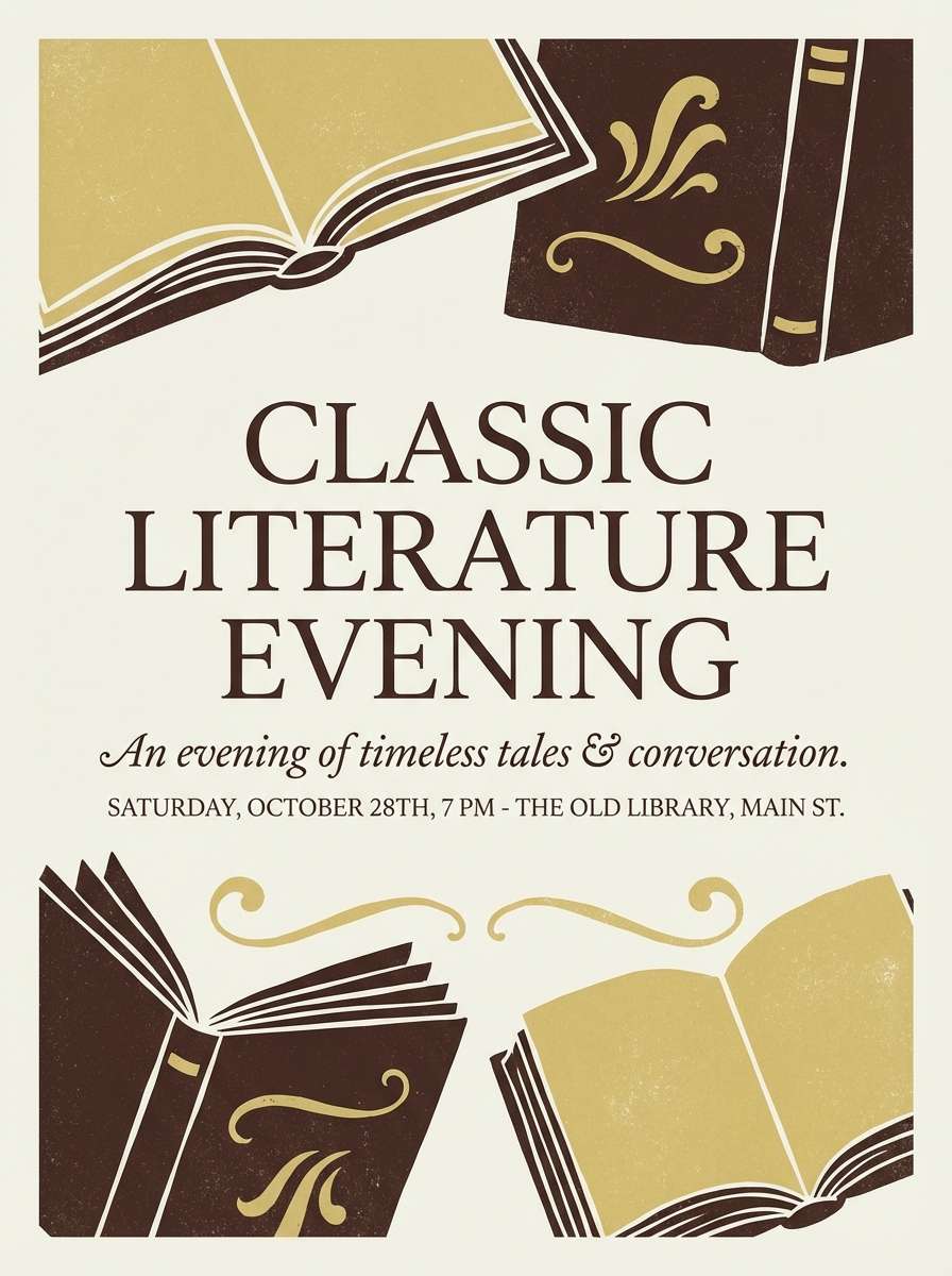 bookshop event poster