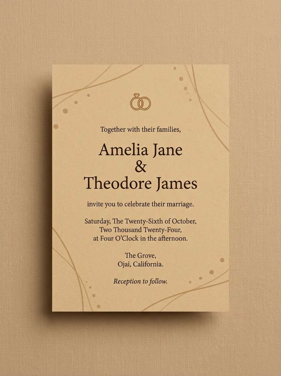 desert wedding invitation