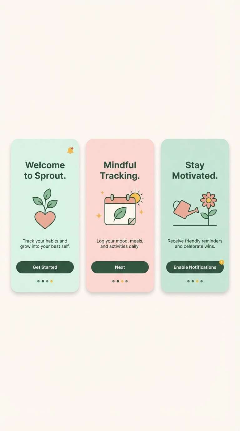 garden mint onboarding ui