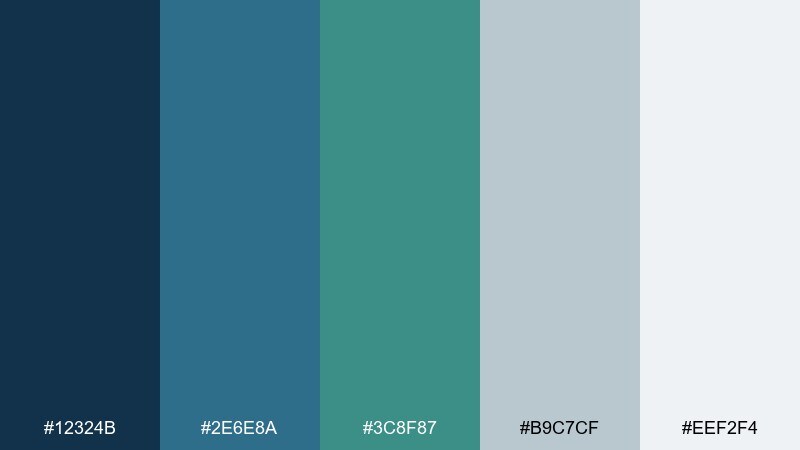 foggy fjord color palette with hex codes