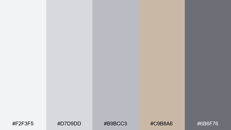 foggy linen color palette with hex codes