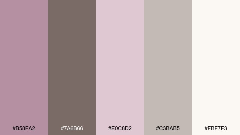 foggy mauve ui mauve taupe color palette with hex codes