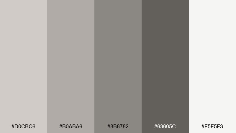 foggy taupe ui color palette with hex codes