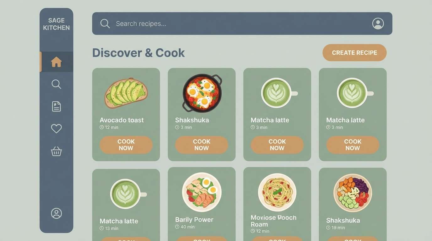 recipe app ui