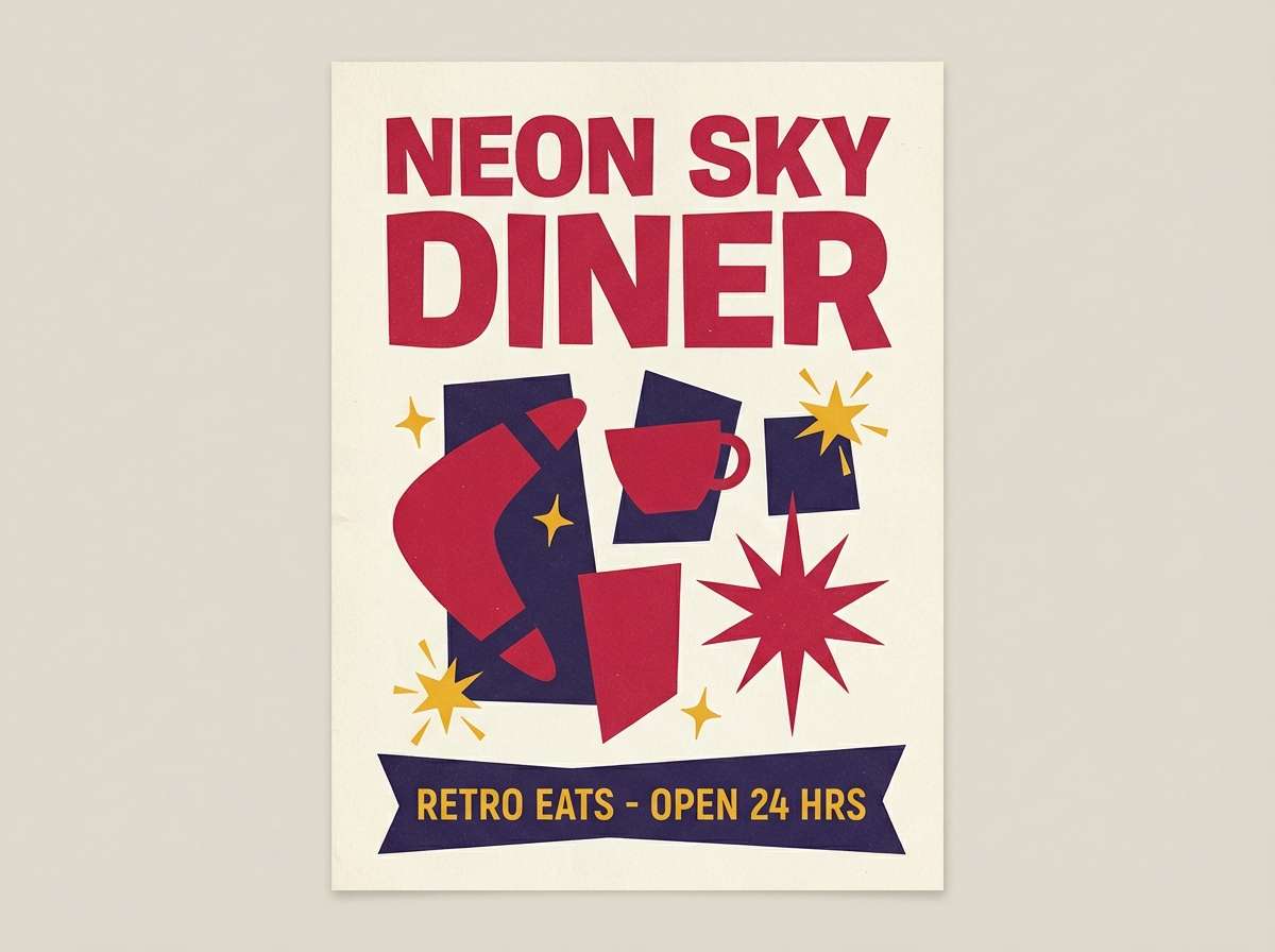 retro diner poster