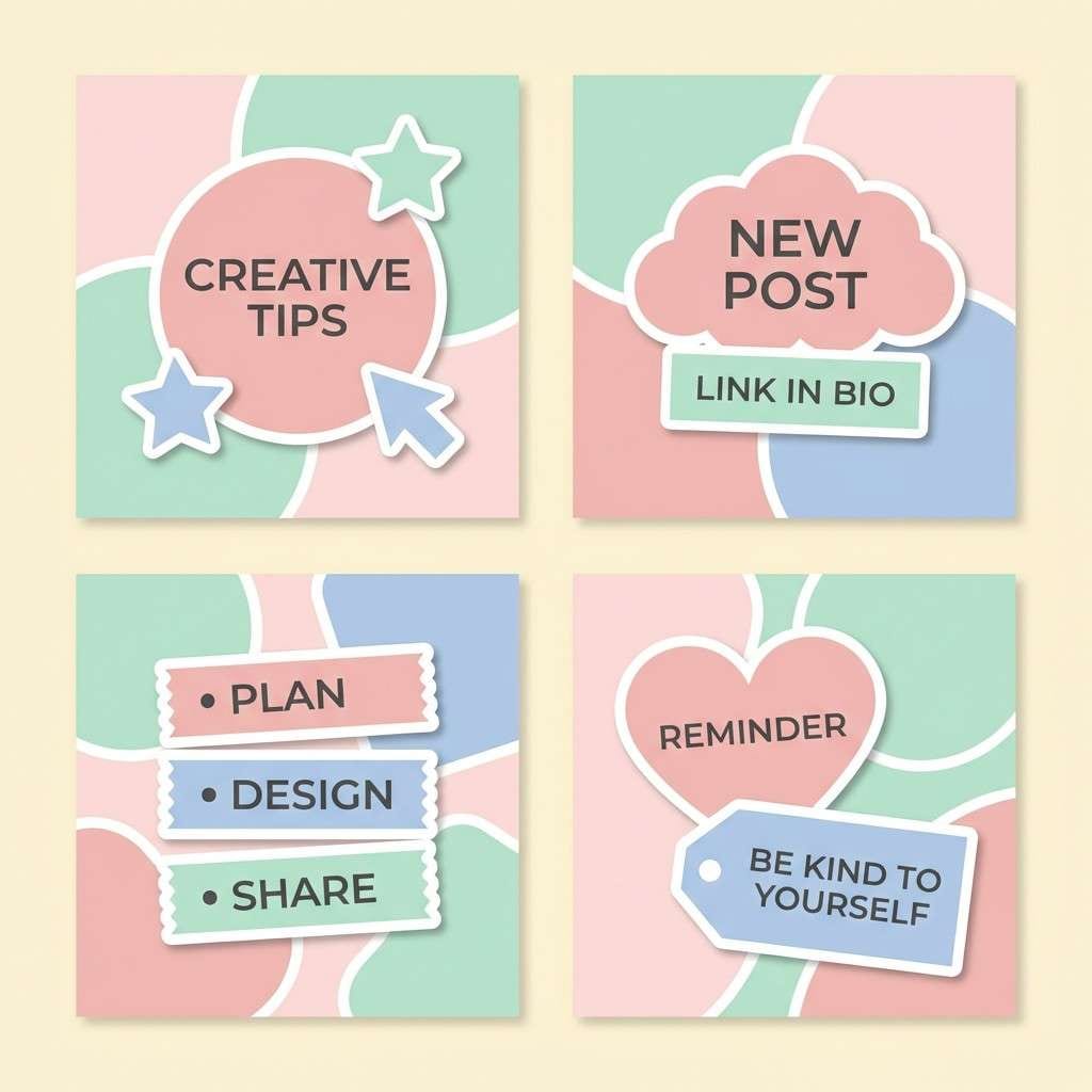 pastel instagram tiles