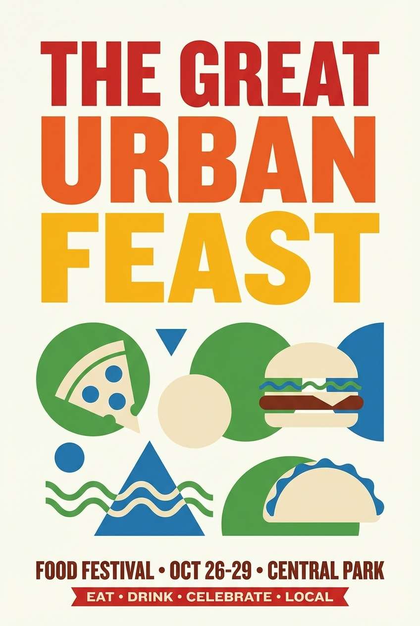 food festival poster layout