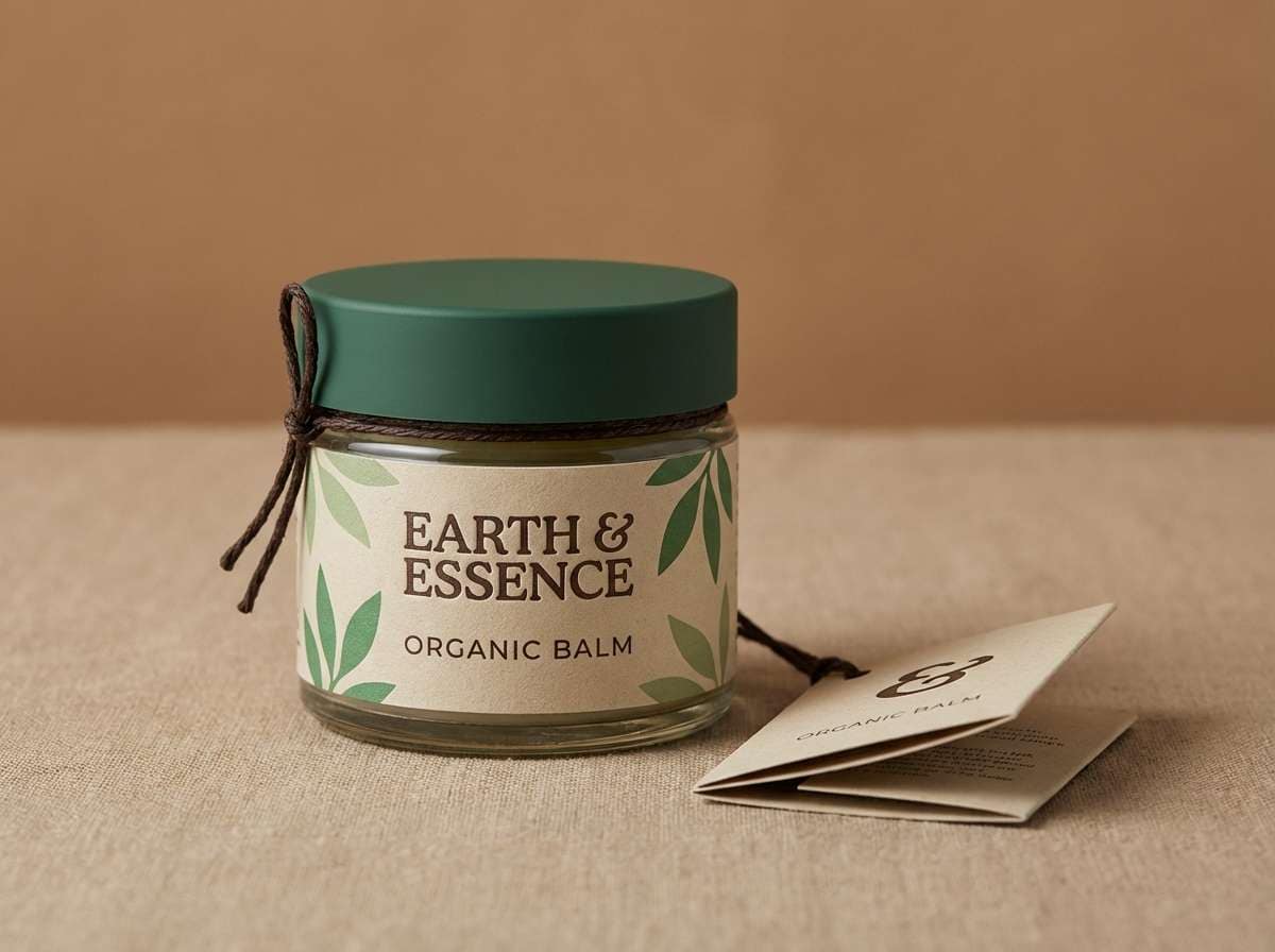 eco label and jar mockup