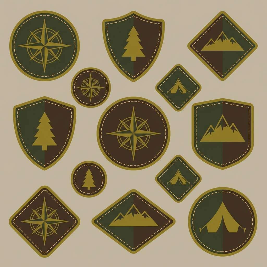 outdoor patch badge set
