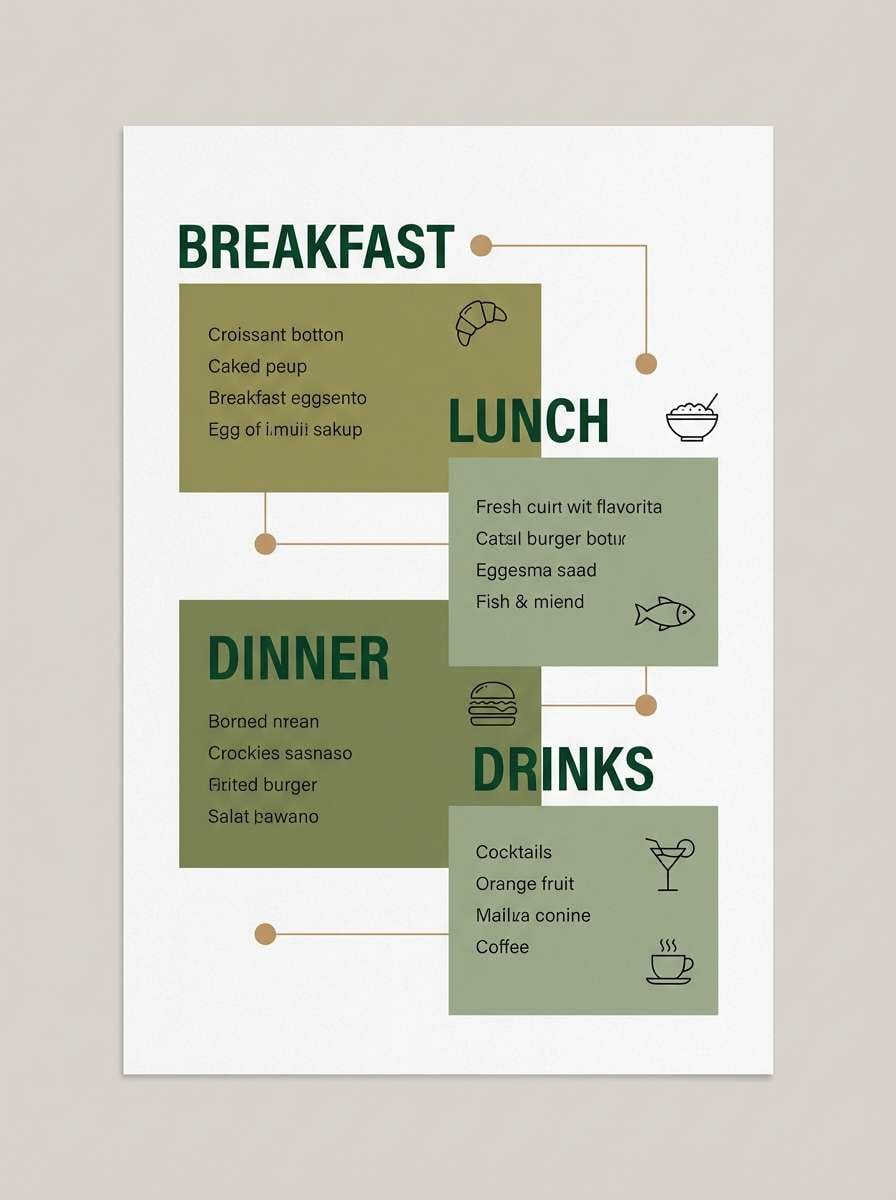olive menu design poster
