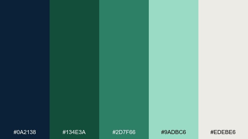 forest navy utility color palette with hex codes