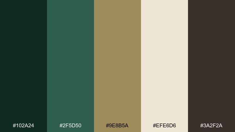 forest reserve luxury color palette with hex codes
