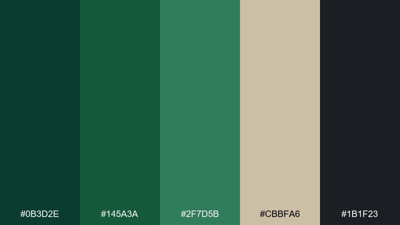 forest velvet color palette with hex codes
