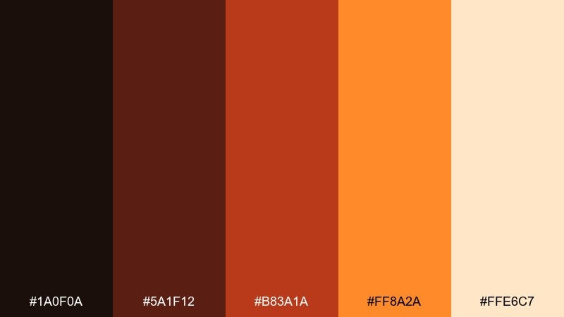 forge light lava color palette with hex codes