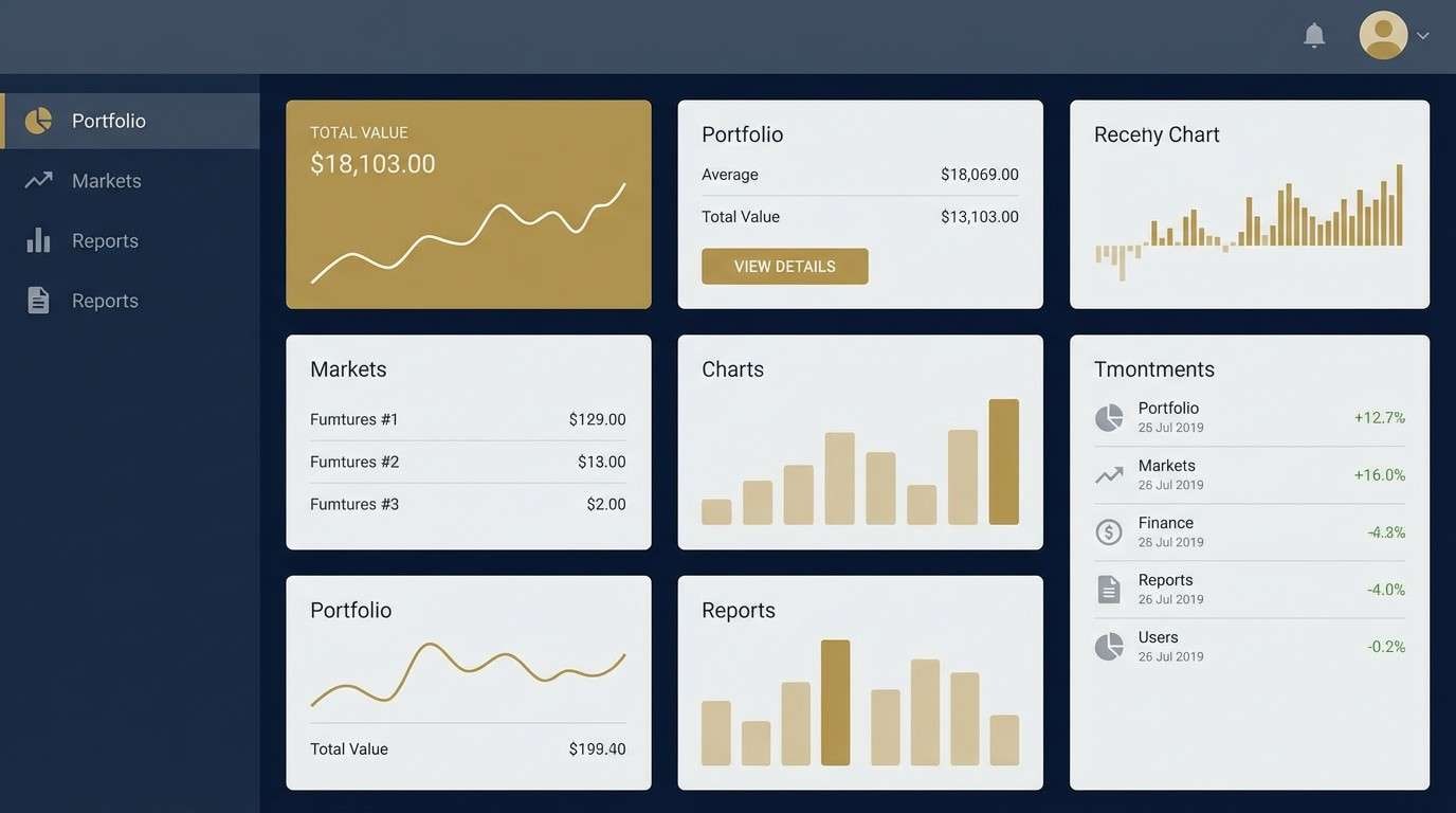 midnight finance dashboard ui