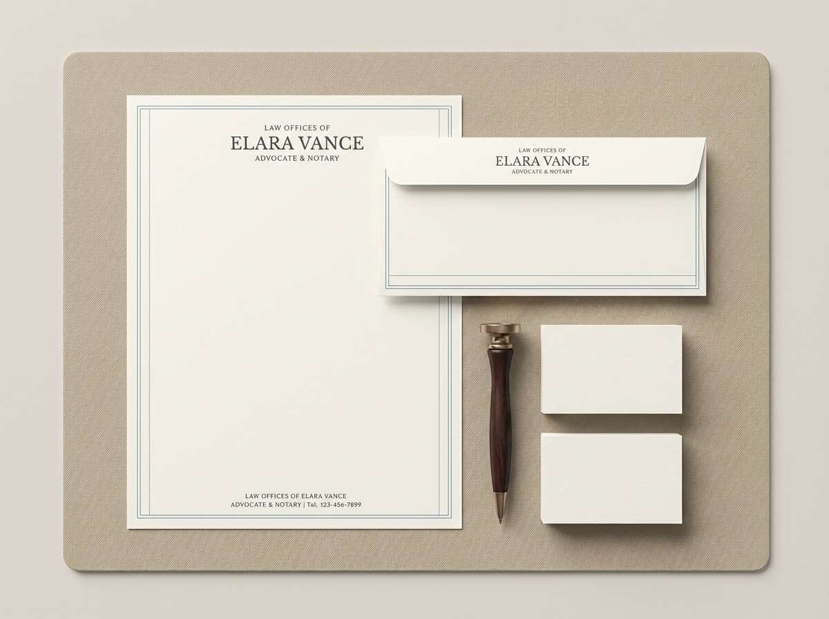 ivory legal stationery set