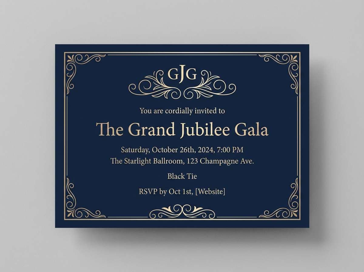formal gala invitation