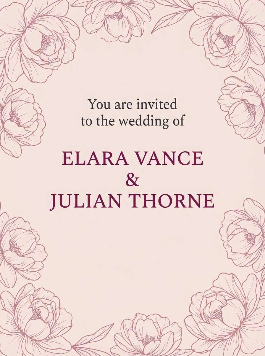 formal wedding invitation