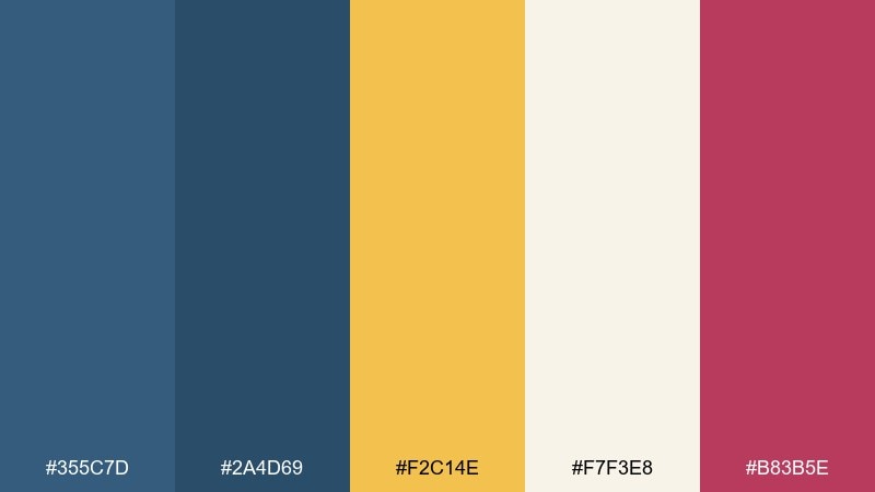 french blue and gold beauty and the beast color palette with hex codes