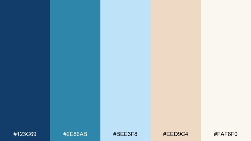 french riviera linen color palette with hex codes