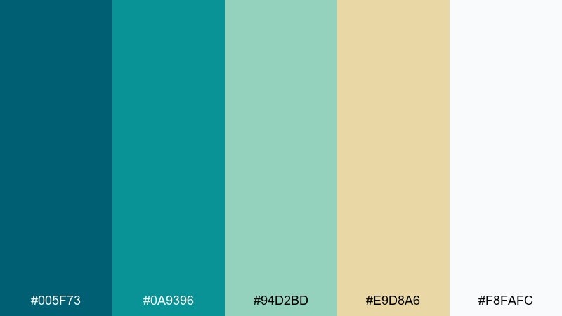fresh clinic color palette with hex codes