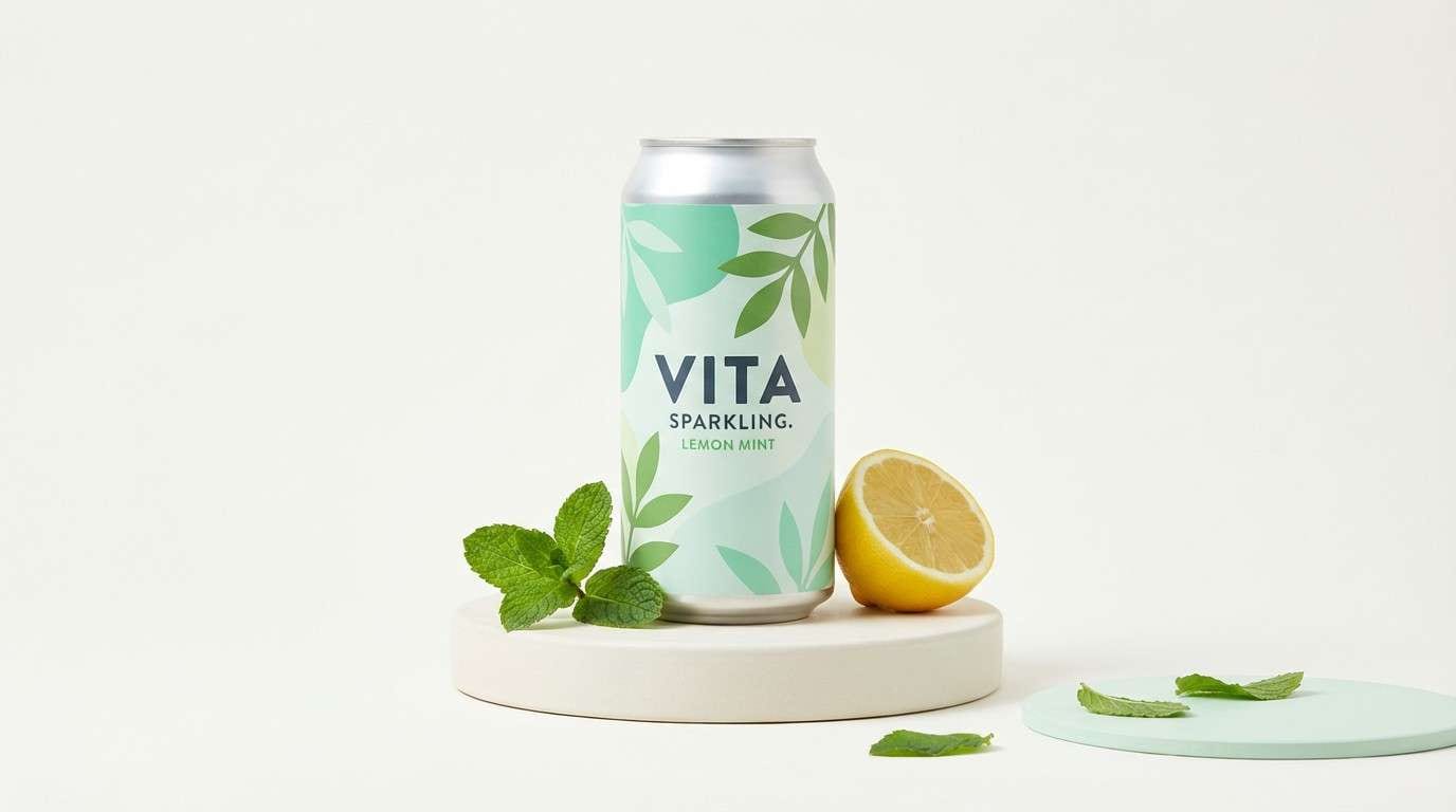 mint citrus beverage ad