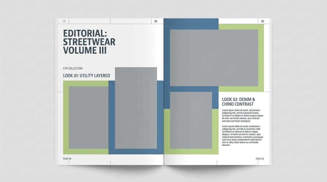 streetwear lookbook layout